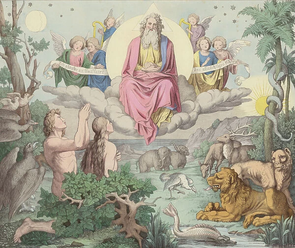 The Creation (coloured engraving)