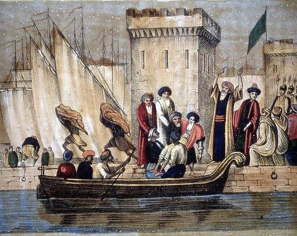 Depart of the Moors of Algiers, following the colonization of the French