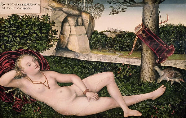 Diana Resting, or The Nymph of the Fountain, 1537 (oil on panel)