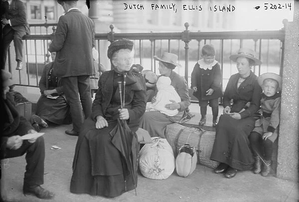Dutch family, Ellis Island, c. 1915 (b  /  w photo)