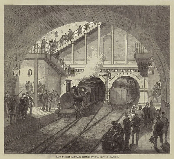 East London Railway, Thames Tunnel Station, Wapping (engraving)