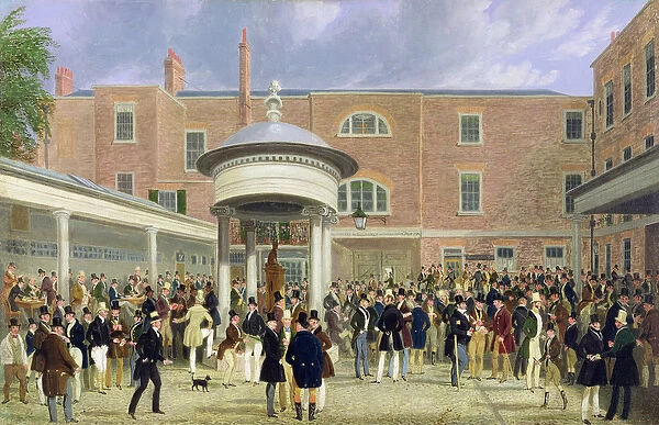 Epsom Races: Settling Day at Tattersalls (oil on canvas)