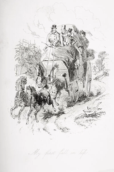 My first fall in life, illustration from David Copperfield by Charles Dickens