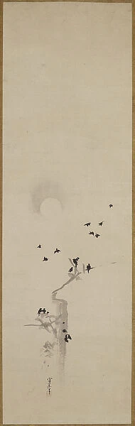 A Flock of Crows, c. 1690-1700 (ink on paper)