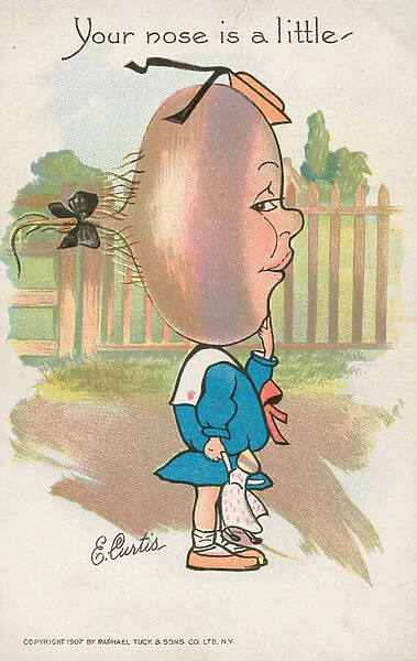 Girl with a turnip head (chromolitho)
