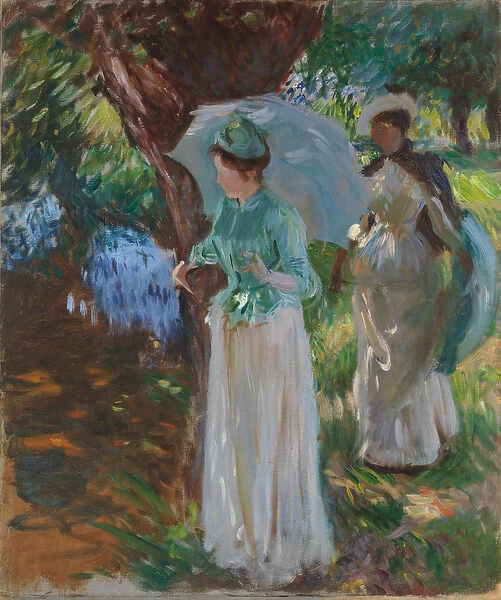 Two Girls with Parasols, 1888 (oil on canvas)
