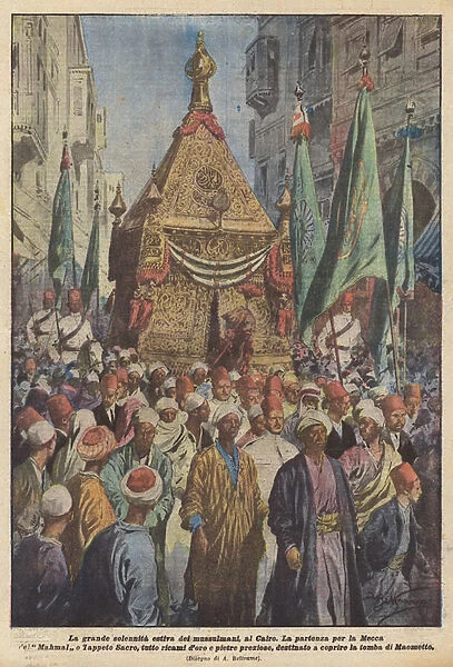 The great summer solemnity of the Muslims, in Cairo (colour litho)