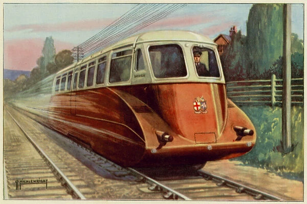 Great Western Railway, Diesel Streamlined Rail Car (colour litho)