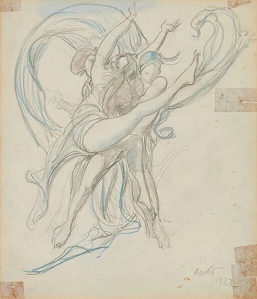 Group Of Dancers, 1922 (pencil and chalk)
