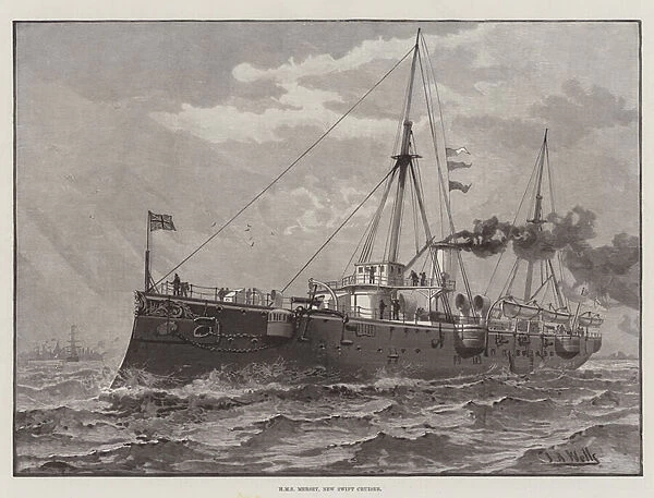 HMS Mersey, New Swift Cruiser (engraving)