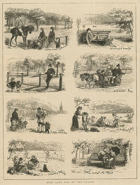 Hyde Park out of the season (engraving)