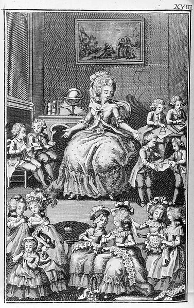 Illustration by Louis Binet (1744-1800) for the book by Nicolas Edme Restif de La