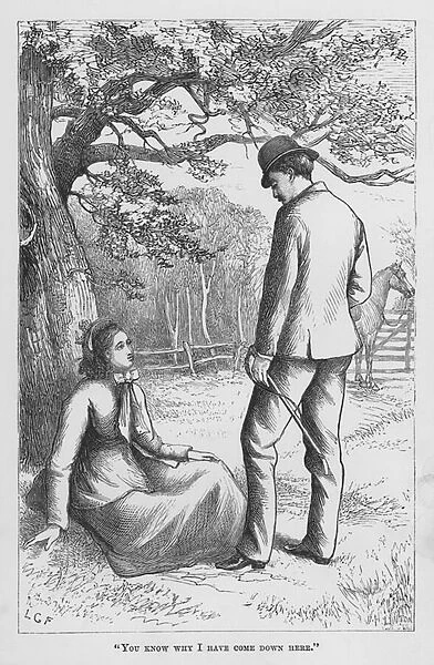 Illustration for The Way We Live Now by Anthony Trollope (engraving)