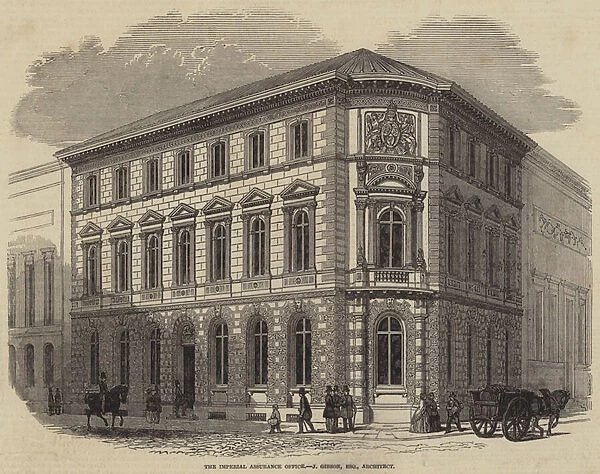 The Imperial Assurance Office, J Gibson, Esquire, Architect (engraving)