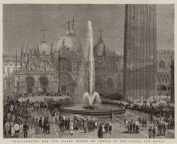 Inaugurating the New Water Supply of Venice in the Piazza San Marco (engraving)