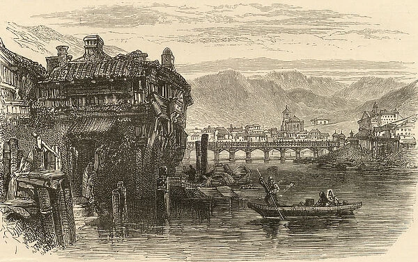 Irun, Spain, illustration from Spanish Pictures by the Rev. Samuel Manning