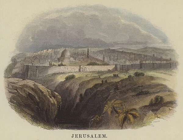 Jerusalem (coloured engraving)