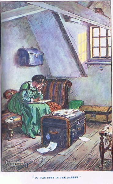 Jos First Story, illustration from Modern Stories (colour litho)