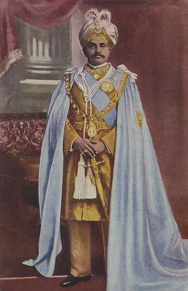 Krishna Raja Wadiyar IV, Maharaja of Mysore (colour photo)