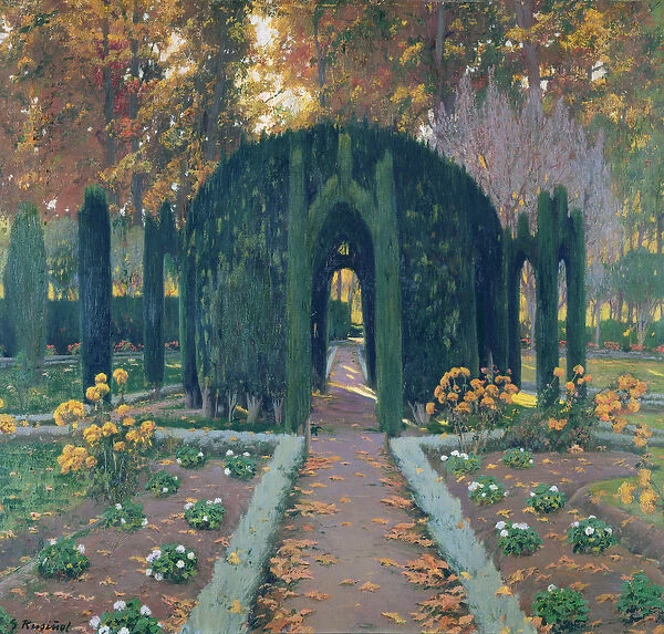 La Glorieta (Aranjuez) 1909 (oil on canvas)
