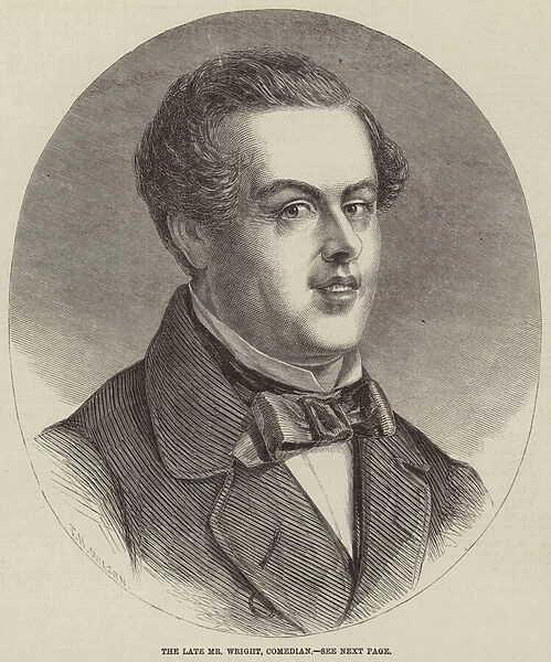 The Late Mr Wright, Comedian (engraving)