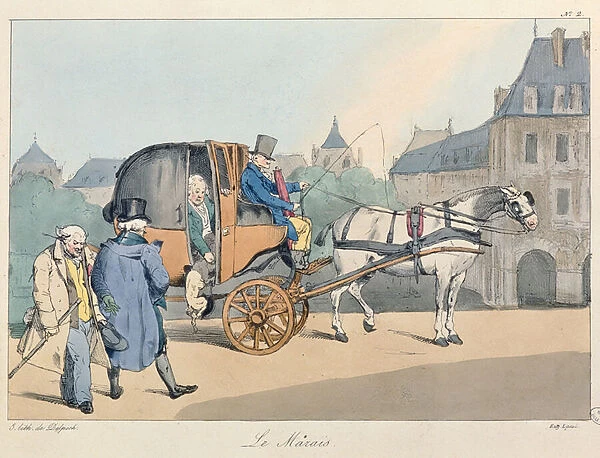 Le Marais, c. 1825 (coloured litho)