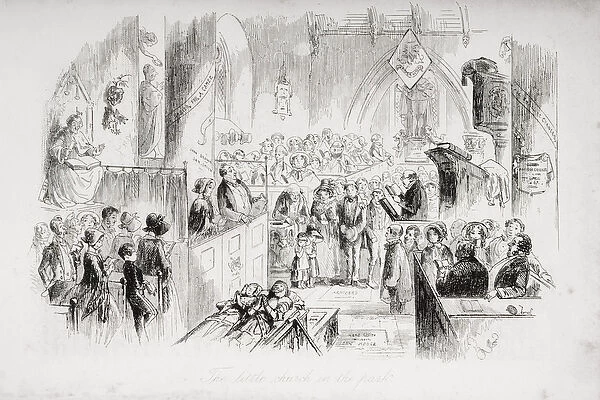 The Little Church in the Park, illustration from Bleak House by Charles Dickens