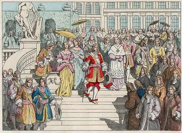 Louis XIV (Louis 14) and his court in Versailles - Louis XIV of France