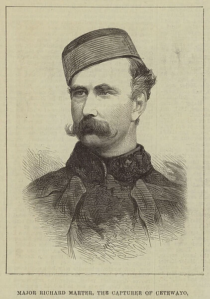 Major Richard Marter, the Capturer of Cetewayo (engraving)