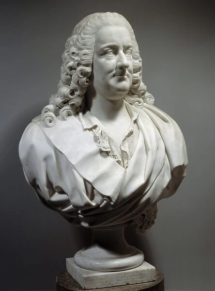 Marble bust by Joseph Francois Marquis Dupleix (1697-1763)