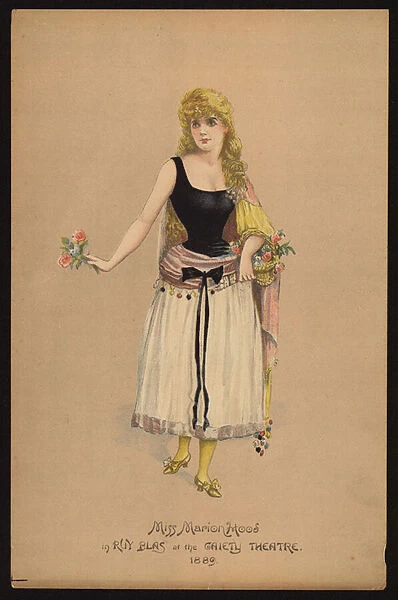 Marion Hood, English actor and singer (colour litho)