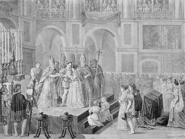 The Marriage of Henri III (1553-1610) and Marguerite of France (1553-1615) in 1572