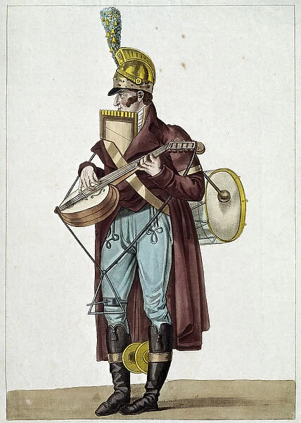 Monsieur Ut la si, orchestra of bourgeois theaters (Street musician) (Illustration