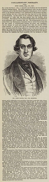 Mr John Locke, MP for Honiton (engraving)