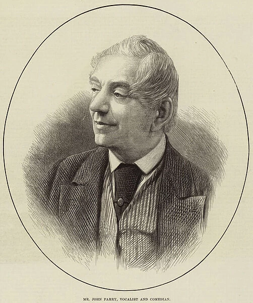 Mr John Parry, Vocalist and Comedian (engraving)