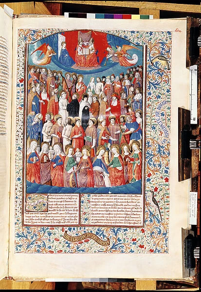 Ms 246 f. 406r Paradise, from De Civitate Dei by St