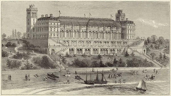 The new aquarium and Winter Gardens at Tynemouth (engraving)