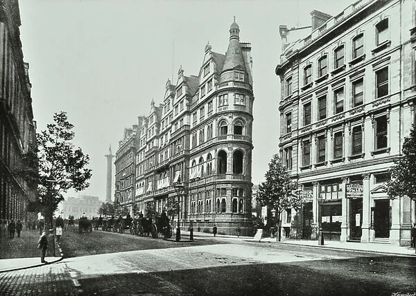 Northumberland Avenue, 1895 (b  /  w photo)