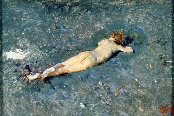 A Nude on the Beach at Portici (oil on canvas)