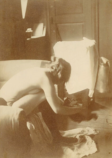 Nude Photographic Study by Degas, 1895 (silver print photograph)