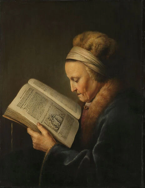 Old Woman Reading, c. 1631-2 (oil on panel)