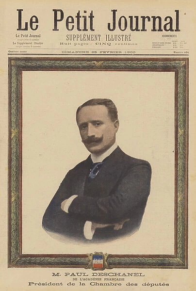 Paul Deschanel, President of the French Chamber of Deputies (colour litho)