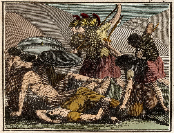 Persian Wars  /  Battle of Thermopylae 480 BC. The Spartan king Leonidas