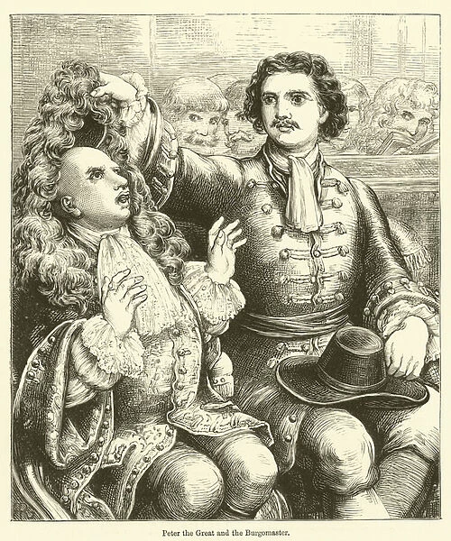 Peter the Great and the Burgomaster (engraving)