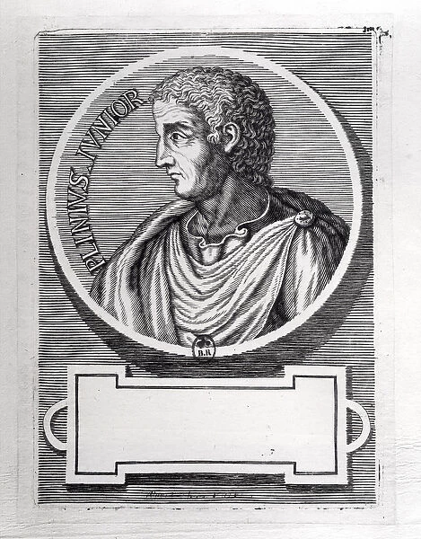 Pliny the Younger (61-113) (engraving) (b  /  w photo)