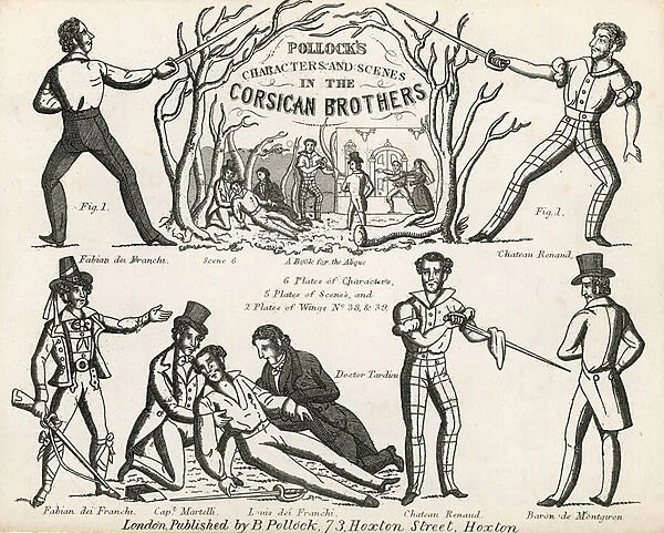 Pollocks Characters and Scenes in the Corsican Brothers (engraving)