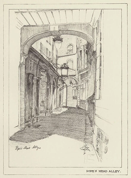 Popes Head Alley (litho)
