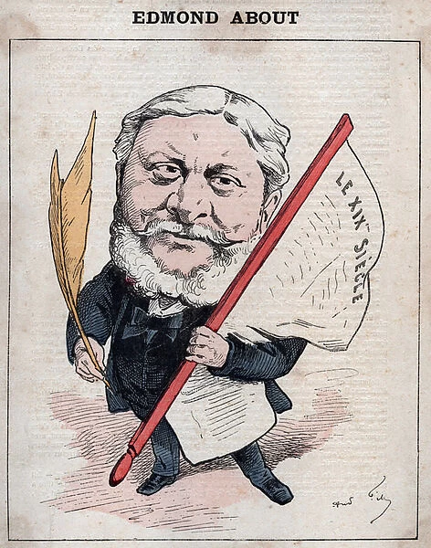Portrait of Edmond Francois Valentin About (1828-1885) French writer