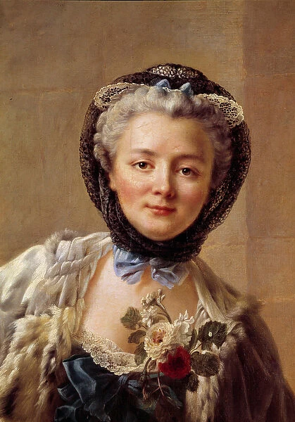 Portrait of Madame Drouais, nee Anne Francoise Dore (1732-1815), wife of the painter