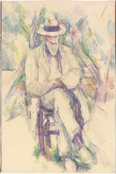 Portrait de Vallier, 1904-06 (w  /  c over pencil on paper)